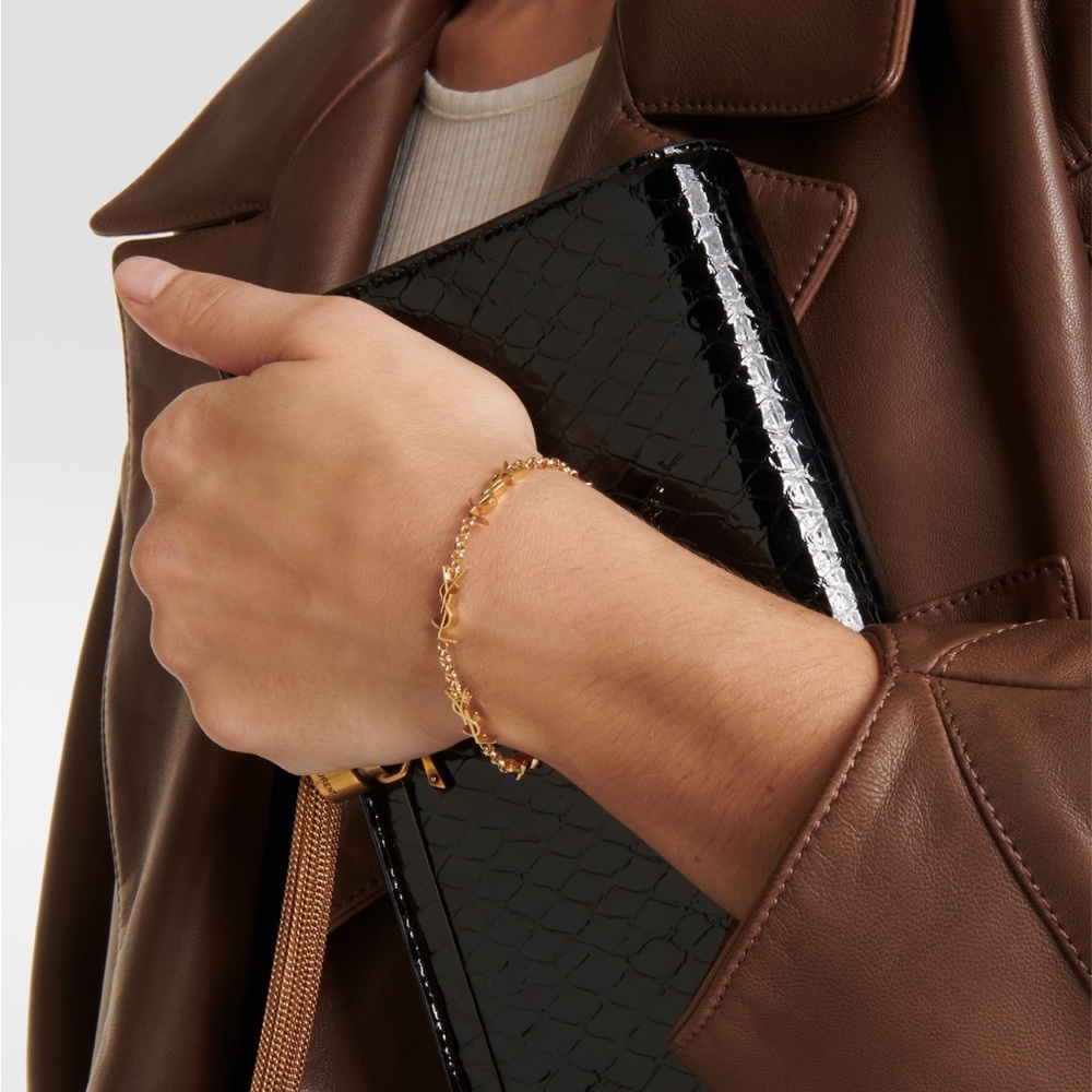 SAINT LAURENT YSL logo bracelet M - Picture 2 of 4